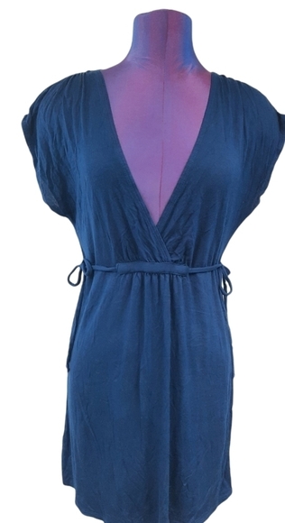 Merona Navy Deep Plunge Swim Suit Cover-up Size Small Women's - Picture 1 of 8